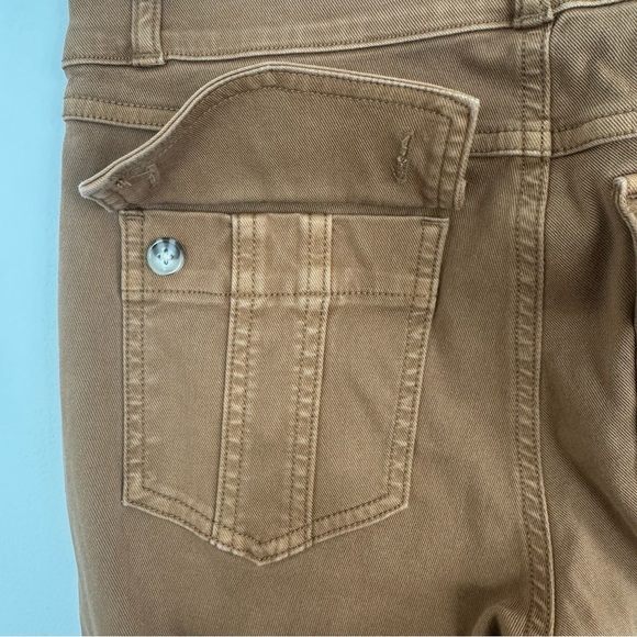 SPANX Stretch Twill High Rise Cargo Skinny Pants in Honey Glow Size Large - Picture 8 of 9